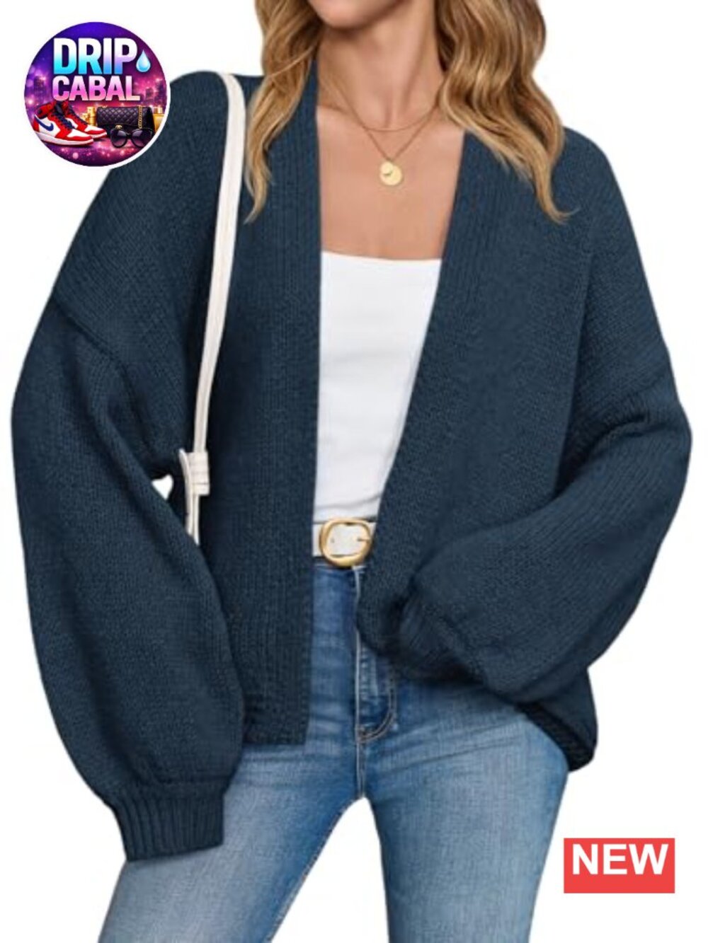 Women's Oversized Chunky Knit Open Front Cardigan Sweater Coat